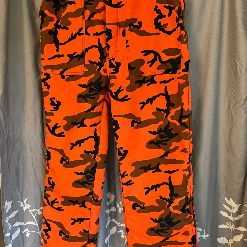 High-Visibility Orange Camo Utility Pants